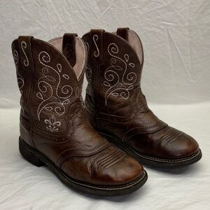 Justin Gypsy Brown Embroidered Leather Western Boots women’s SZ 9.5 B